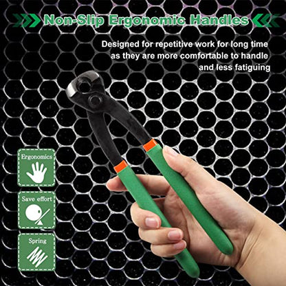 SPEEDWOX 9-Inch Ear Clamp Pliers Front & Side Crimp Jaws | Single Ear Hose Clamp Tool, Securing Pipe Hoses, Automotive Use Double Ear Clamps, Stepless Clamps Pvc Handle