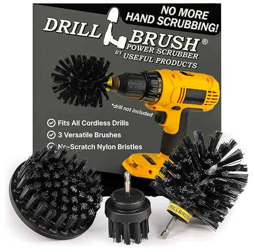 Cleaning Accessories Industrial Brushes - Baked on Food, Electric Smoker, Drill Brush Attachments for Stain and Rust Remover - BBQ Cleaning Kit Water Calcium Mineral | Electric Grill Brush for Drill - color: Ultra Stiff Black, size: 2in, 4in, 3.5in corner
