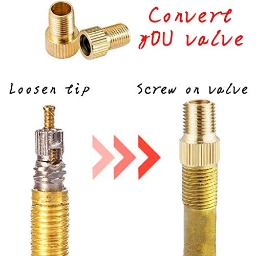 36 Pieces Presta Valve Core Kits,Handy Alloy Valve Core Remover,10Pcs Presta Valve Cores,5Pcs Presta Valve Adapters,5Pcs Presta Valve Caps,10Pcs Schrader Valve Cores,5Pcs Schrader Valve Caps
