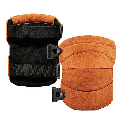 Ergodyne - 18232 Leather Knee Pads, Heavy Duty, ProFlex 230 Brown, One Size