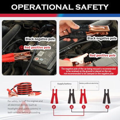 67" 150A Car Jumper Cables Heavy Duty,Automotive Battery Jumper Cables with Alligator Clips for Jump Starting Dead or Weak Batteries,Portable Jumpers Cable Kit for Most Vehicles