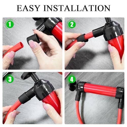 Car Siphon Fluid Transfer Pump, Multi-Use Hand Pump Siphon Gas Oil Liquid Fuel Transfer Pump, Universal Portable Oil Extractor Suction Manual Gasoline Transfer Pump Kit