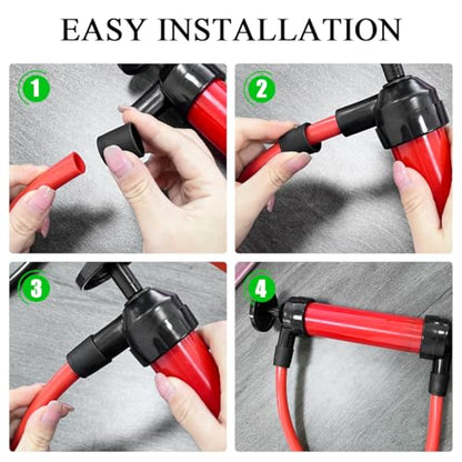 Car Siphon Fluid Transfer Pump, Multi-Use Hand Pump Siphon Gas Oil Liquid Fuel Transfer Pump, Universal Portable Oil Extractor Suction Manual Gasoline Transfer Pump Kit