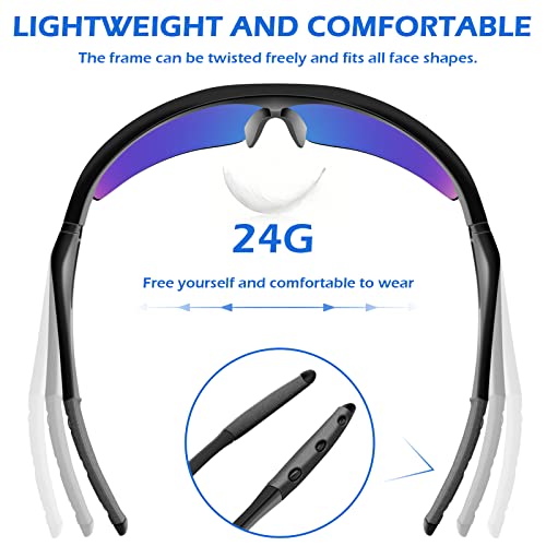 OXG 12 Pack Safety Glasses, ANSI Z87.1 Impact Resistant Anti-Scratch Safety Goggles for Men Women Youth - color: Mirrored