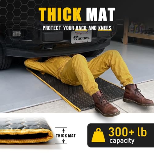 Magic Rolling Creeper Mat Portable Mechanics Mat | Low Clearance, Foldable Garage Padded Mat, For Under Car Repair, Storage Bag Included, Cool Gifts for Men Dad Father
