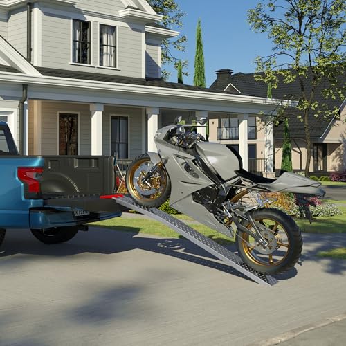 Loading Ramps - Set of Two 69-Inch Ramps for ATVs, Motorcycles, Mowers, Carts, and More - 2200lb Combined Capacity Car Ramp Set by Stalwart - size: 69-Inch