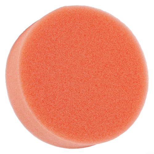 10-Pack 75 mm (3 Inch) Orange Smooth Flat Foam Polishing Pad Set for Car Polisher – Auto Detailing Waxing Sponge Kit Compatible with Polishes, Pastes & Sealants, Scratch Removal