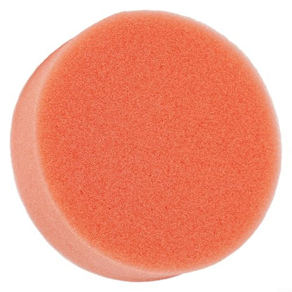 10-Pack 75 mm (3 Inch) Orange Smooth Flat Foam Polishing Pad Set for Car Polisher – Auto Detailing Waxing Sponge Kit Compatible with Polishes, Pastes & Sealants, Scratch Removal
