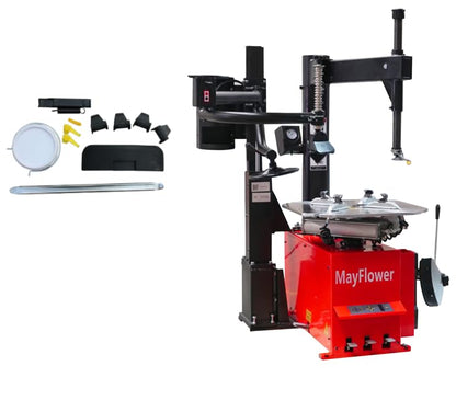 MAYFLOWER - 3.0 HP Automatic Tire Changer Wheel Balancer Combo 980 800 with 300 Assist Arm