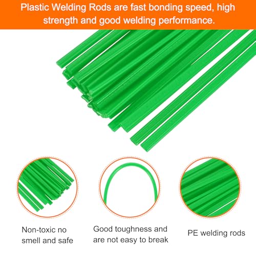 MECCANIXITY 30pcs 8 Inch Plastic Welding Rods PE Welding Strips Welder Rods for Plastic Welder, Car Bumper, Kayak Repair, Green - color: Green, size: 8 Inch