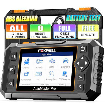 2026 FOXWELL NT624 Elite OBD2 Scanner, All-System 8 Resets Code Reader | Upgraded from NT614, ABS Bleeding, EPB, Oil, Battery Registration, SAS, Throttle, Injector & DPF Scan Tool for DIY Mechanics