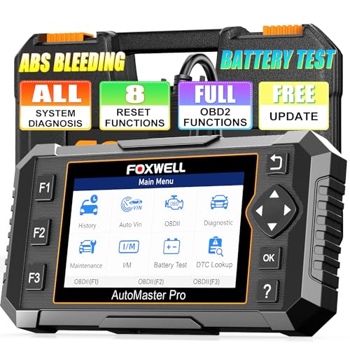 2026 FOXWELL NT624 Elite OBD2 Scanner, All-System 8 Resets Code Reader | Upgraded from NT614, ABS Bleeding, EPB, Oil, Battery Registration, SAS, Throttle, Injector & DPF Scan Tool for DIY Mechanics