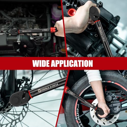 20Pcs 1/4 3/8 1/2-inch Drive Click Torque Wrench Set for Car Moto | Inch Pound Torque Wrench with Sockets (20-260 in.lb,5-45 ft.lb,10-170 ft.lb), Dual-Direction 72T, 3% Precision for Bike DIY - size: 260In.Lb,45Ft.Lb,170fFt.Lb
