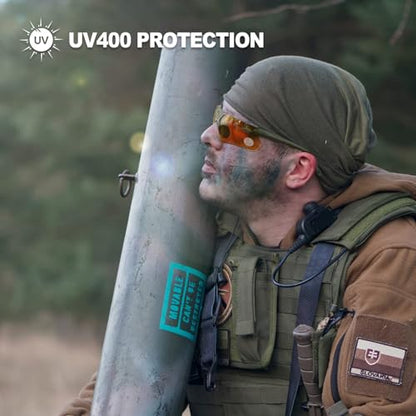 xaegistac Shooting Glasses with Case-Safety Glasses Anti Fog | Z87.1 Certificated Impact Resistance Safety Glasses for Hunting Shooting Sports - color: Yellow Lens-green Frame