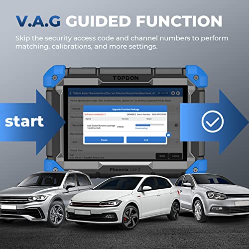 TOPDON Phoenix Lite 2 Bidirectional Scan Tool, OBD2 Scanner, Function as ONE/AD900 Lite, ECU Coding, Wireless Automotive Diagnostic Scanner, 34+ Reset Services, FCA AutoAuth, 2 Years Free Update
