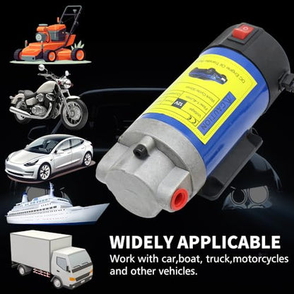 Oil Suction Pump For Changing Oil,12V Engine Oil Extractor Pump For Pumping Oil, Diesel Pump Transfer,Suitable For Cars, Motorcycles, Pressure Washers, Lawn Mowers
