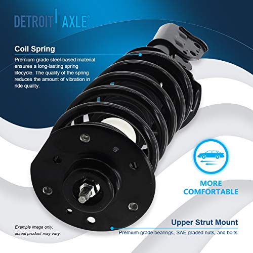 Detroit Axle - Front Struts + Lower Control Arms w/Ball Joint Replacement | for Chevy Equinox Pontiac Torrent - 4pc Set - size: 4CQ2501373/Big Kit