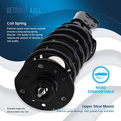 Detroit Axle - Front Struts + Lower Control Arms w/Ball Joint Replacement | for Chevy Equinox Pontiac Torrent - 4pc Set - size: 4CQ2501373/Big Kit