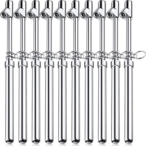 Tallew 10 Pack Dual Head Tire Pressure Gauge Heavy Duty Air Pressure Tire Gauge for Auto Truck Car RV Van Gage Range 10-150PSI, 1-10Bar (Silver) - color: Silver