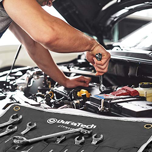 DURATECH Flare Nut Wrench Set, Standard & Metric, 10-Piece, 1/4" to 7/8'' & 9-21mm, CR-V Steel, Organizer Pouch Included - size: 10pc, SAE&Metric