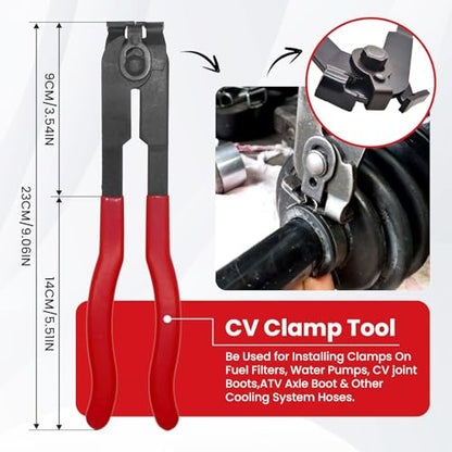 CV Axle Boot Clamp Tool Relay Puller Plier Tool For Auto UTV ATV Repair | CV Boot Clamp Plier CV Axle Boot Clamp Pliers Hose Removal Plier Relay Puller Pliers