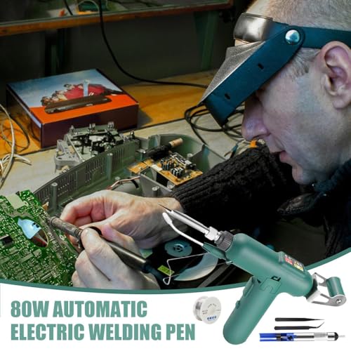 Portable Soldering Iron for Jewellery | Automatic Soldering Kit 80 W, Household Soldering Iron | for Beginners, Professionals, Hobbyists, Home, Studio, Garage, Workshop, Craft Room, Smartphone,