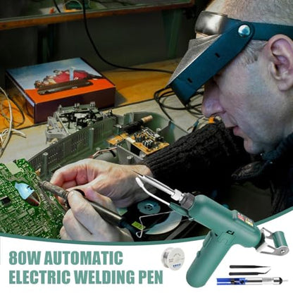 Portable Soldering Iron for Jewellery | Automatic Soldering Kit 80 W, Household Soldering Iron | for Beginners, Professionals, Hobbyists, Home, Studio, Garage, Workshop, Craft Room, Smartphone,