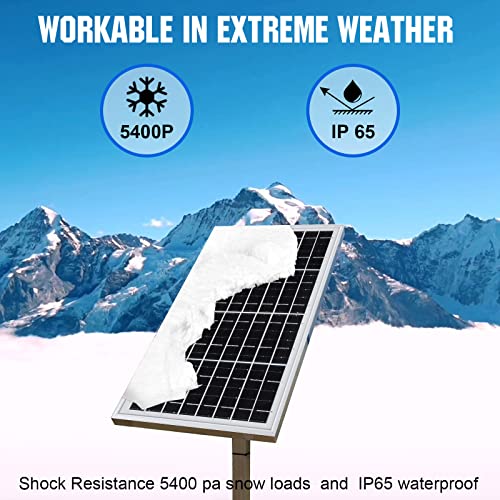ECO-WORTHY 10W Solar Panel Battery Charger Portable for Charging 12V Battery or Vehicle Gate Opener,Electrical Fence Chicken Coop Lawn Tractor Boat - size: 10W