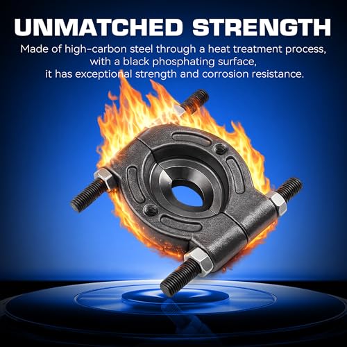 KOOPOOL 12-Piece Bearing Puller, Wheel Hub Puller Set, Wheel Bearing Removal Tool, Blind Bearing Puller, 5 Ton Capacity Bearing Separator with 2’’ and 3’’ Bearing Separator Jaws
