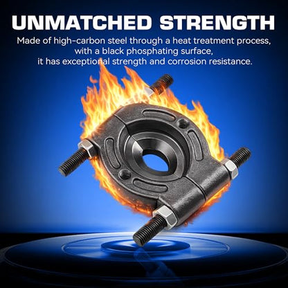 KOOPOOL 12-Piece Bearing Puller, Wheel Hub Puller Set, Wheel Bearing Removal Tool, Blind Bearing Puller, 5 Ton Capacity Bearing Separator with 2’’ and 3’’ Bearing Separator Jaws