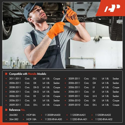 A-Premium Engine Oil Pan Sump with Drain Plug | Compatible with Honda Civic 2006 2007 2008 2009 2010 2011 1.8L, Reliable Oil Storage, Perfect Seal