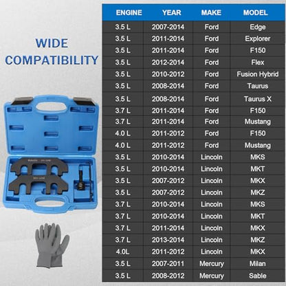 ReluxGo 303-1248 Camshaft Holding Tool Kit with Tension Tool, Engine Timing Alignment Holder Set with Cam Holder 303-1530 Chain Tensioner Holder Compatible with 3.5L 3.7L 4L Ford Lincoln Mercury - size: 303-1248