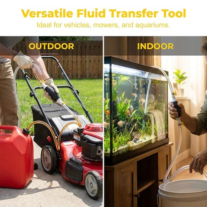 Multifunctional Liquid Siphon Pump, Hand Fuel Transfer Pump, Large Diameter Manual Fluid Extractor for Gasoline, Fuel, Diesel, Water, Fish Tank - With 3.2/4.9/6.5/9.8ft Hose (2, With 9.8ft Hose) - size: With 9.8ft Hose