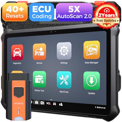 OTOFIX D1 PROS ECU Coding Diagnostic Scanner, Bi-Directional Scan Tool, 2 Years Updates, FCA Renault SGW, 5X AutoScan 2.0, 40+ Resets, CANFD DoIP, VAG Guided, All System Scan Tool, Upgraded of D1