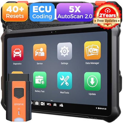 OTOFIX D1 PROS ECU Coding Diagnostic Scanner, Bi-Directional Scan Tool, 2 Years Updates, FCA Renault SGW, 5X AutoScan 2.0, 40+ Resets, CANFD DoIP, VAG Guided, All System Scan Tool, Upgraded of D1