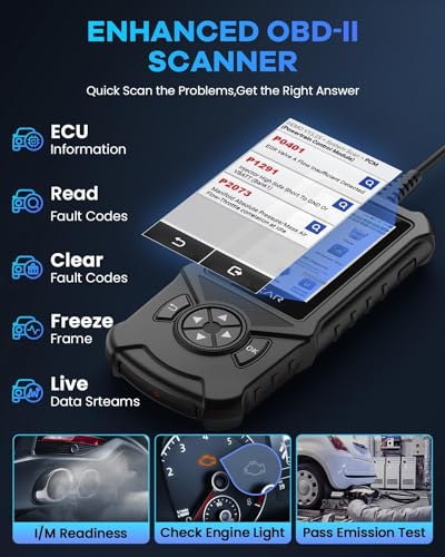 MUCAR CDE900 OBD2 Scanner, ABS,SRS,TCM,ECM System Car Code Reader Diagnostic Scan Tool, 4 Inches Touchscreen, Cover 106 Brands, FCA Autoauth, Wireless Update