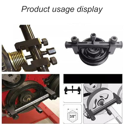 Erice Harmonic Balancer Puller, Portable Steel Crankshaft Pulley Puller, Adjustable Crankshaft Pulley Removal Tool, Steering Wheel Puller for Crankshaft Belt Engine Pulley Removal