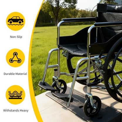 Curb Ramp 3 inch Rise Curb Ramps for Sidewalks Rubber 2 Pcs Driveway Ramps for Low Cars Curb Ramps for Driveway,Shed,Wheelchair 7000lbs Powersport Loading - size: 3.1"inch