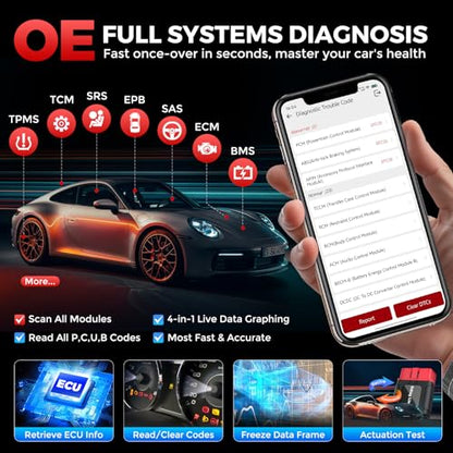 KINGBOLEN Ediag Link OBD2 Scanner Bluetooth,All System Bidirectional Scan Tool for iOS & Android,10+ Hot Reset Functions, Code Reader for Cars and Trucks,CANFD Protocol,FCA AutoAuth,1 Year Free Update
