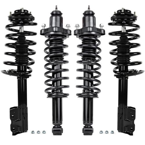 Detroit Axle - 4pc Front and Rear Struts Kit for Jeep 12-16 Compass Patriot | 4 Front and Rear Struts & Coil Spring Suspension Quick Install Ready Struts Shocks Assembly 2013 2014 2015 Replacement - size: 4Q47439/ 4 Struts