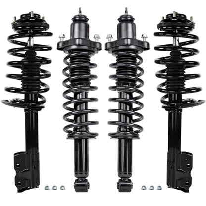 Detroit Axle - 4pc Front and Rear Struts Kit for Jeep 12-16 Compass Patriot | 4 Front and Rear Struts & Coil Spring Suspension Quick Install Ready Struts Shocks Assembly 2013 2014 2015 Replacement - size: 4Q47439/ 4 Struts