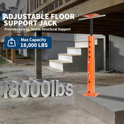 2 Pack Jack Post, House Floor Jack with 19"-36" Height Range, 18000 LBS Lifting Joist Beam Basement Jacks for Leveling, Lifting - size: 19 - 36 in