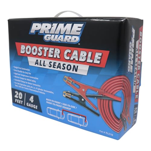 Prime Guard All Season Booster Cable | 20 Feet | 4 Gauge | SKU: 75-2110
