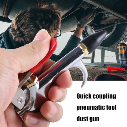 Multipurpose Essential Air Compressor Toolkit with 20pcs Accessories Including Hose & Dusters Air Blower Attachment Tire Inflator Gauge