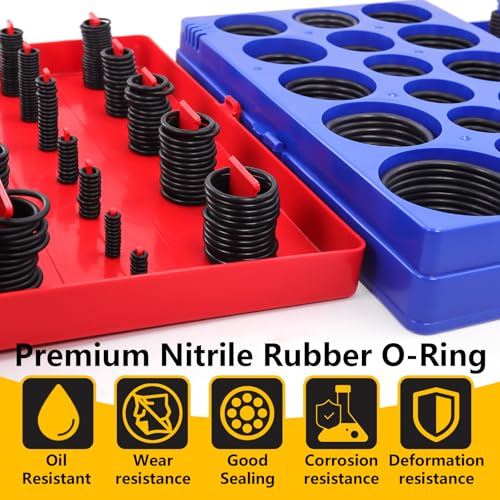 826 Pcs Universal O-Ring Kit - Metric & SAE Standard 70A Durometer O Ring Assortment Kit for Auto Engines, Hydraulic Systems, Faucet Plumbing, Car Cylinder with 4 Pick Tools - style: 826 PCS O-Rings Kit