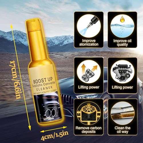 Catalytic Convertor Cleaner, Auto Parts Engine, Catalytic Converter Cleaner, Exhaust System Pipe Carbon Removal Cleaner Treatment Additive Oil, Fuel Injector Cleaner Oil Additive (2Pcs*120ml) - color: 2Pcs Catalytic Convertor Cleaner