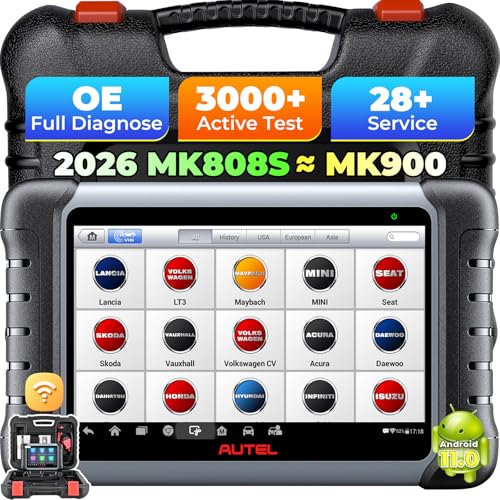 Autel MaxiCOM MK808S Bidirectional Scanner: 2026 Same as MaxiCheck MX808S MX900 MK900BT MK808BT Pro, 3000+ Active Test, 28+ Service for 200+ Brands, OBD2 All System Diagnose, FCA Autoauth & SGW, OS 11 | 2026 Bidirectional OBD2 Tool as MaxiCheck MX900 MX80