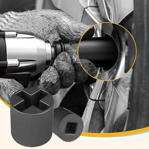 Universal Jack Socket Adapter for Hand Drill, 2025 Upgraded Scissor Jack Drill Adapter with Rust-Resistant Steel and 1/2" Socket Bit