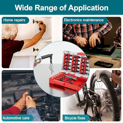 30Pcs Screwdriver Bit Set, S2 Steel Impact Bits | with Magnetic Phillips, Slotted, Torx, Hex & Allen, Storage Case Included, for Electric Drills DIY Woodworking Construction - style: 30Pcs Screwdriver Bits Set