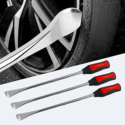 Tire Spoon Motorcycle Dirt Bike Lawn Mower Tire Changer Tire Removal Tool Kit with Bag 3x14.5 inchTire Irons and 2 Rim Protector1 Tire Bead Holder Tool - color: red
